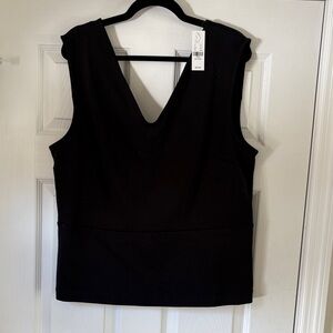 New York & Company Elegant Black Sleeveless Top